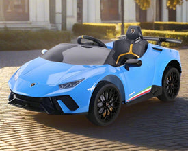 Licensed Lamborghini Huracan children’s 12V Electric Ride On Car with parental controller In Blue