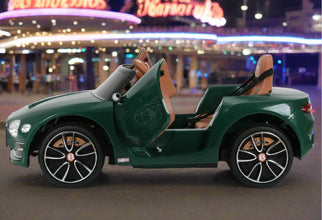 Licensed Bentley EXP12 Kids 12V kids Ride On Car In Green with parental control and self drive