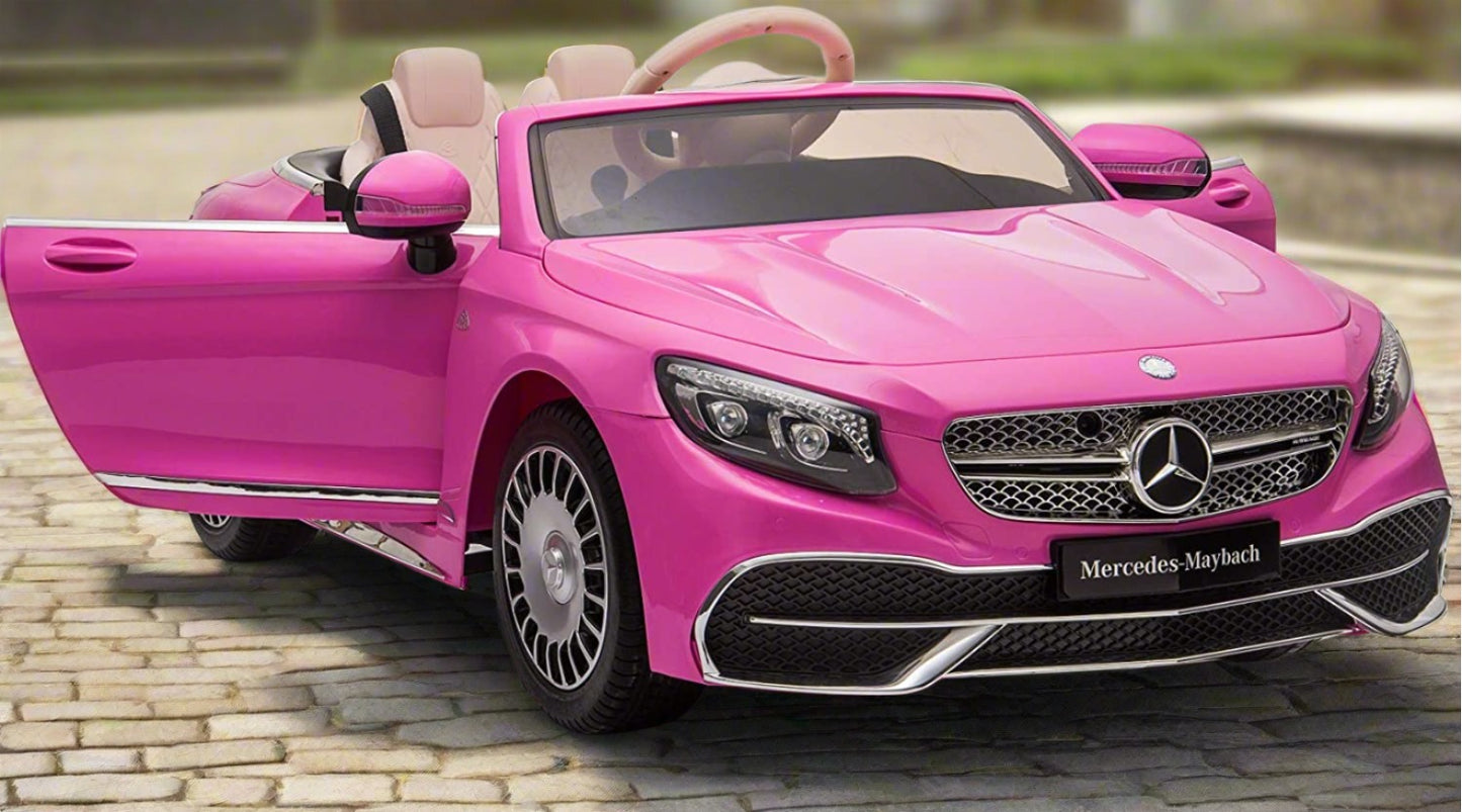 Licensed Maybach S650 Cabriolet 12V Kids Ride On Car With LCD mp4 Screen - pink