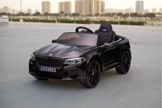 Licensed BMW M5 Kids 12V Ride On Electric Car with a parental controller and self drive - Black