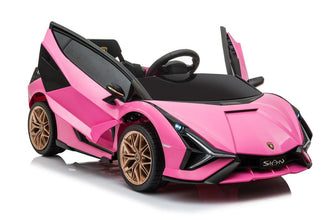 Licensed Lamborghini Sian 12V Electric Ride On Car With MP4 Screen and parental control - Pink