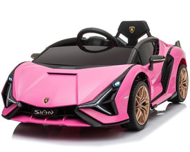 Licensed Lamborghini Sian 12V Electric Ride On Car With MP4 Screen and parental control - Pink