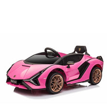 Licensed Lamborghini Sian 12V Electric Ride On Car With MP4 Screen and parental control - Pink