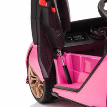 Licensed Lamborghini Sian 12V Electric Ride On Car With MP4 Screen and parental control - Pink