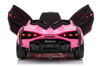 Licensed Lamborghini Sian 12V Electric Ride On Car With MP4 Screen and parental control - Pink