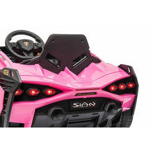 Licensed Lamborghini Sian 12V Electric Ride On Car With MP4 Screen and parental control - Pink