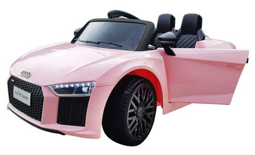 Children’s Licensed Audi R8 12V Electric Ride On Car with parental control and self drive - Pink