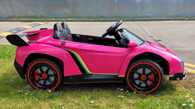 Licensed Lamborghini Veneno 2 Seater Kids 24V Ride On Car In Pink