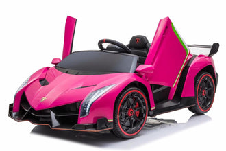 Licensed Lamborghini Veneno 2 Seater Kids 24V Ride On Car In Pink