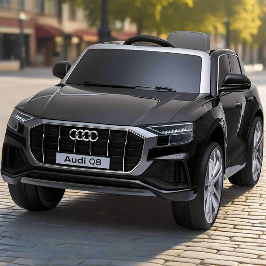 Licensed Audi Q8 S Line Kids 12V Ride On Car with parental control In Black