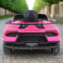 Licensed Lamborghini Huracan Kids Electric Ride On Car In Pink with parental control