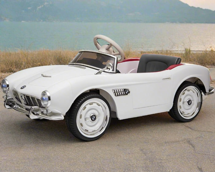 Licensed BMW 507 Classic Kids 12V Ride On Car with a parental controller In white