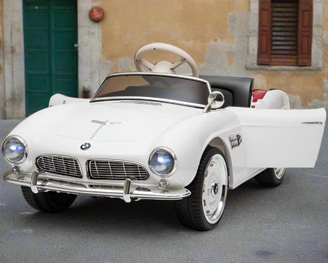 Licensed BMW 507 Classic Kids 12V Ride On Car with a parental controller In white