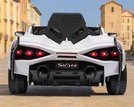 Licensed Lamborghini Sian 12V Electric Ride On Car With MP4 Screen and parental control - White